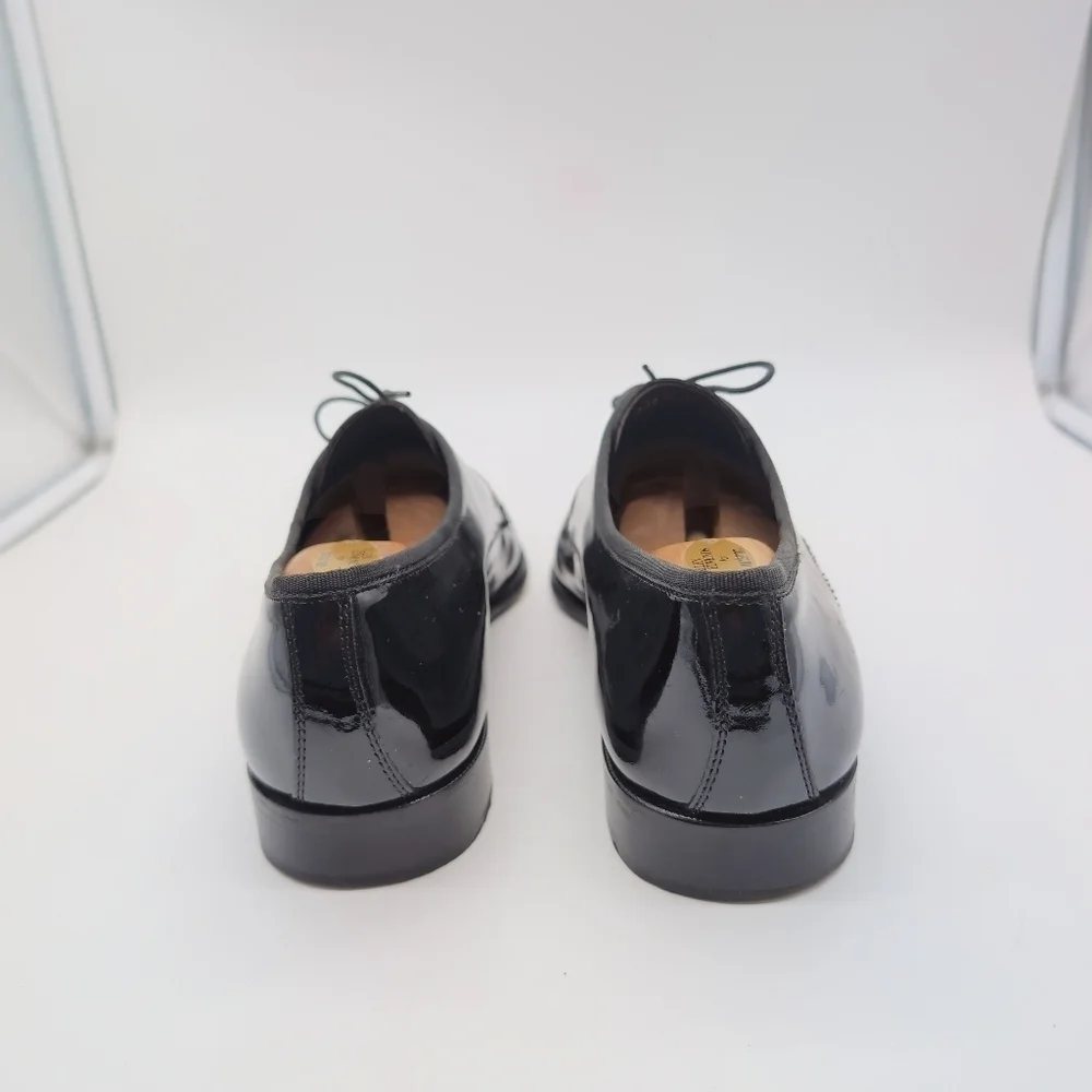 Black sz 10.5  Patent Leather Oxford Shoes By Pronto Uomo Firenze